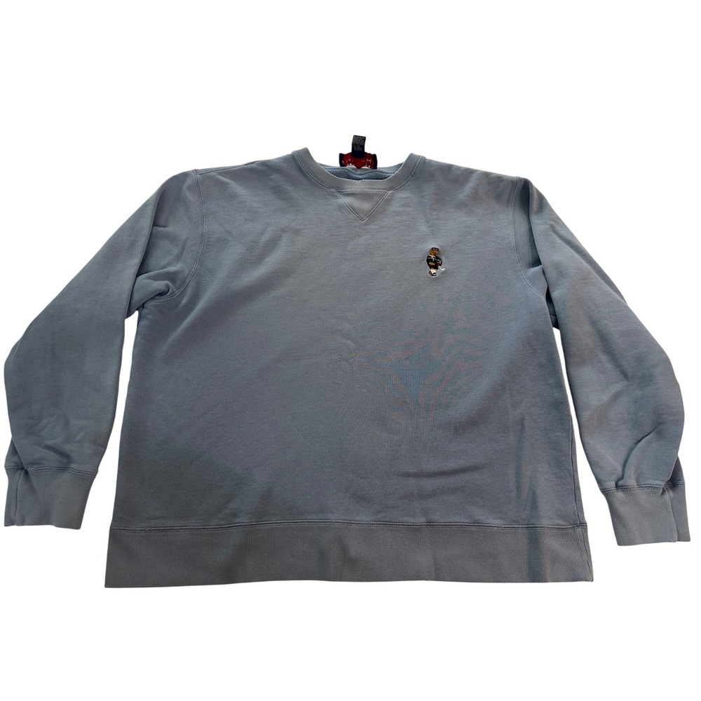 Polo Sport Ralph Lauren Hockey Bear Sweatshirt Blue Mens Large Crewneck